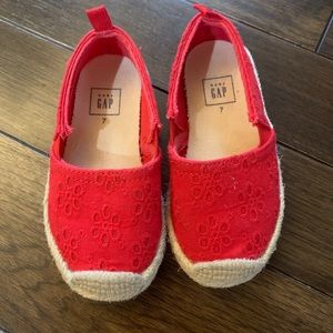 Gap Toddler Girl espadrille red shoes